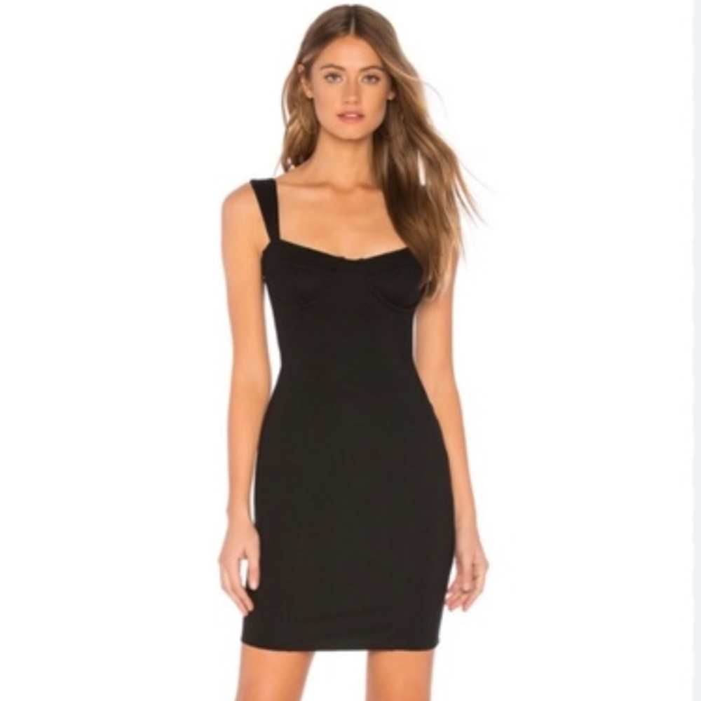 CAPULET Bria Black Bustier Black Mini Dress
